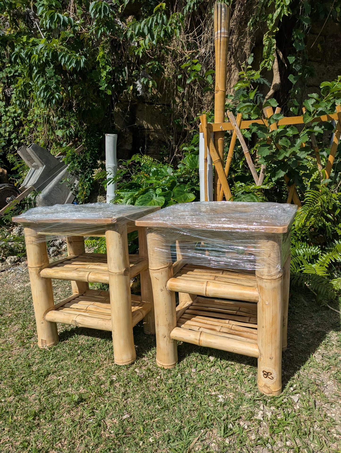 Handmade Bamboo Bedside Table