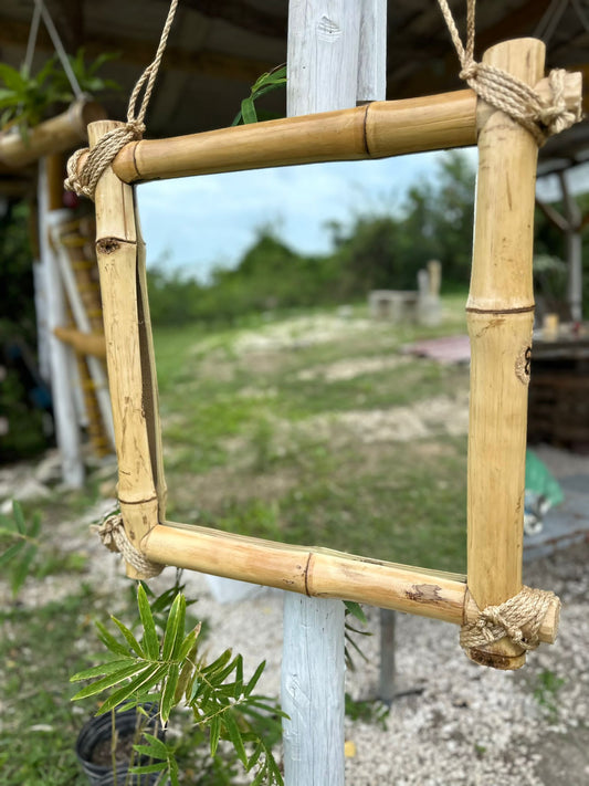 Handmade Bamboo-Framed Mirrors