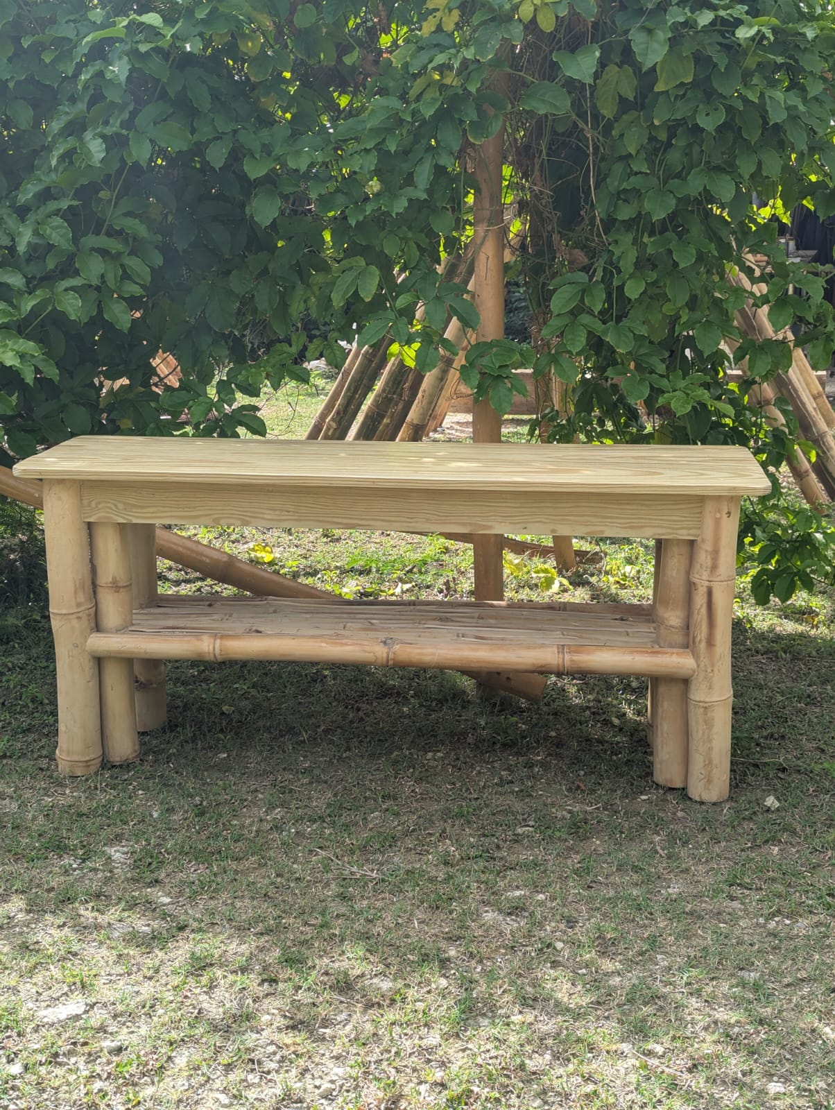 Handmade Bamboo TV Console