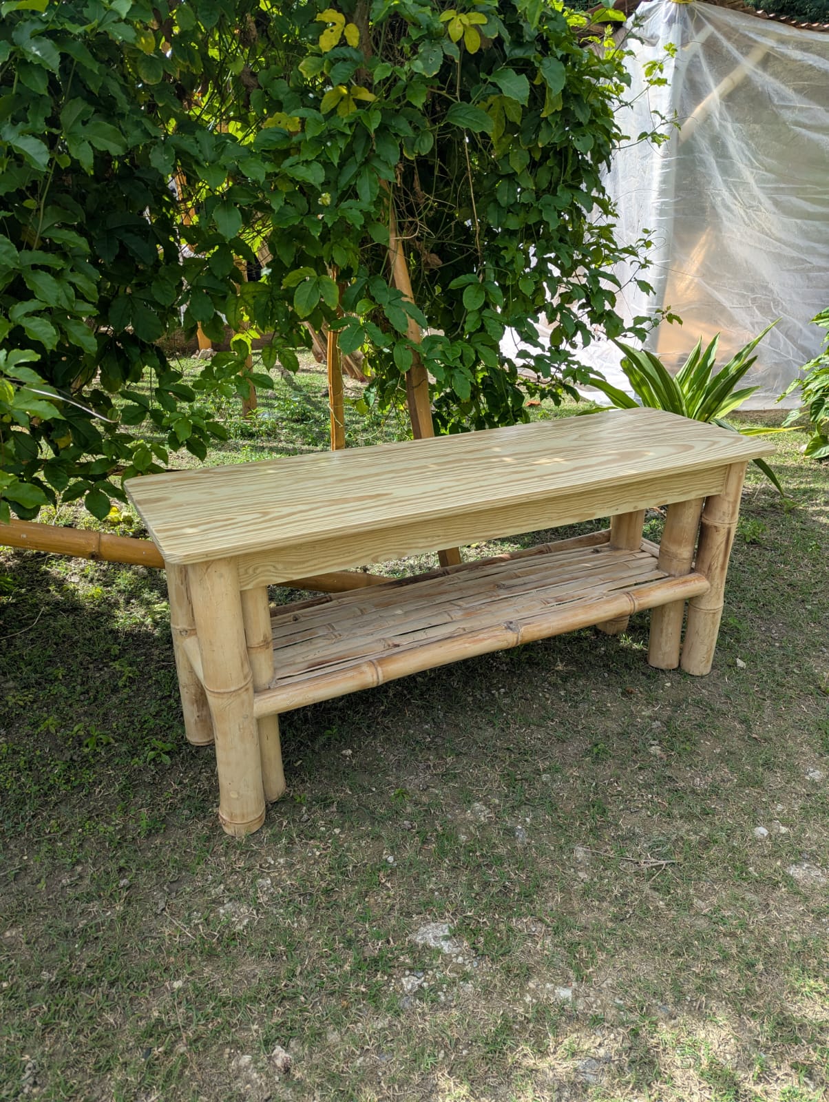 Handmade Bamboo TV Console